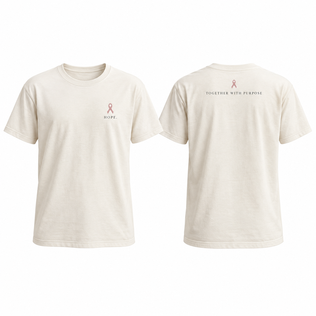 Quiet Strength front and back shirt concept