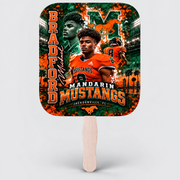 Michael Bradford Wooden-Handle Fan — choose one fan style