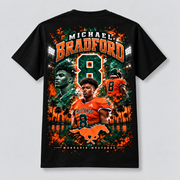 Michael Bradford Black Center-Print Shirt — back
